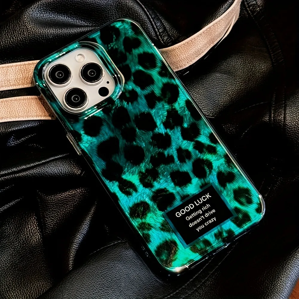 Phone Cases Cute Iphone 14 - Retro Laser Niedliche Leopardenmuster Handyhülle für
