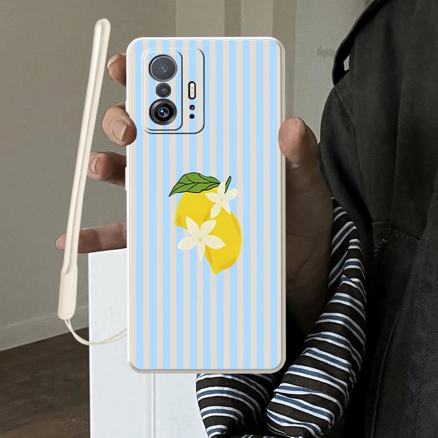 Phone Cases For Iphone 11 - Lemon Cool Stripe Pattern Hülle für