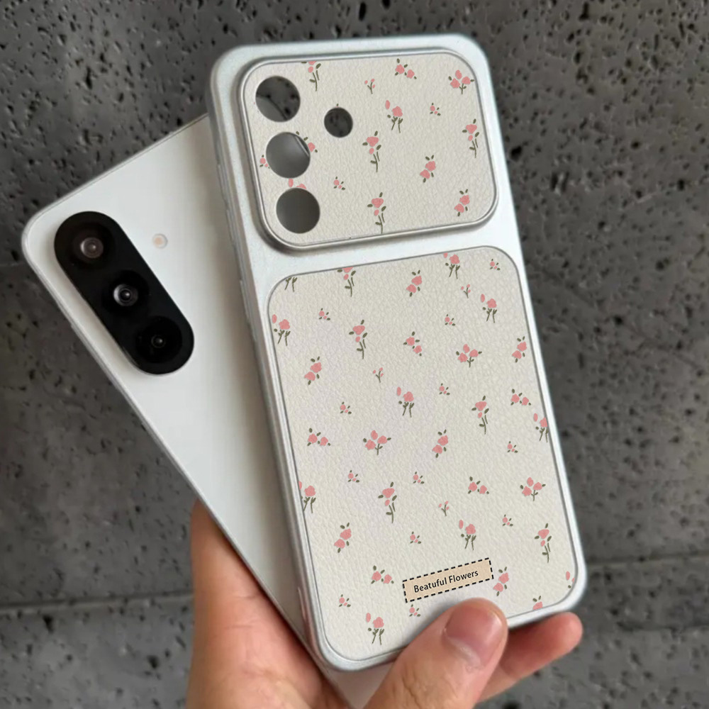 Phone Cases Leather - Kamera-Fenster-Handyhülle aus Leder für Samsung S26