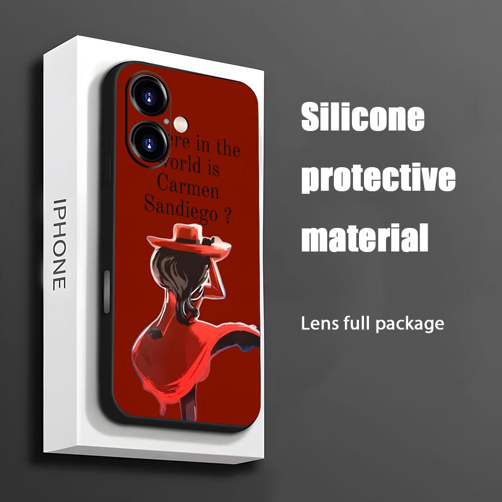 Apple Iphone 15 Pro Max - Heiße Carmen Sandiego Cartoon Handyhülle für