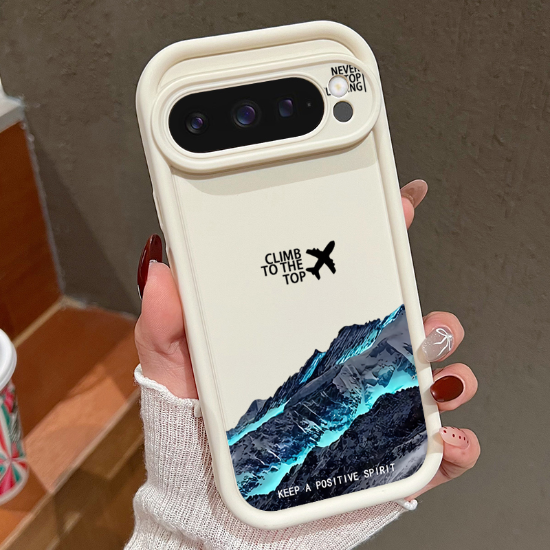 Phone Cases Google Pixel 9 - Flugzeug Schnee Berg Muster Handyhülle für