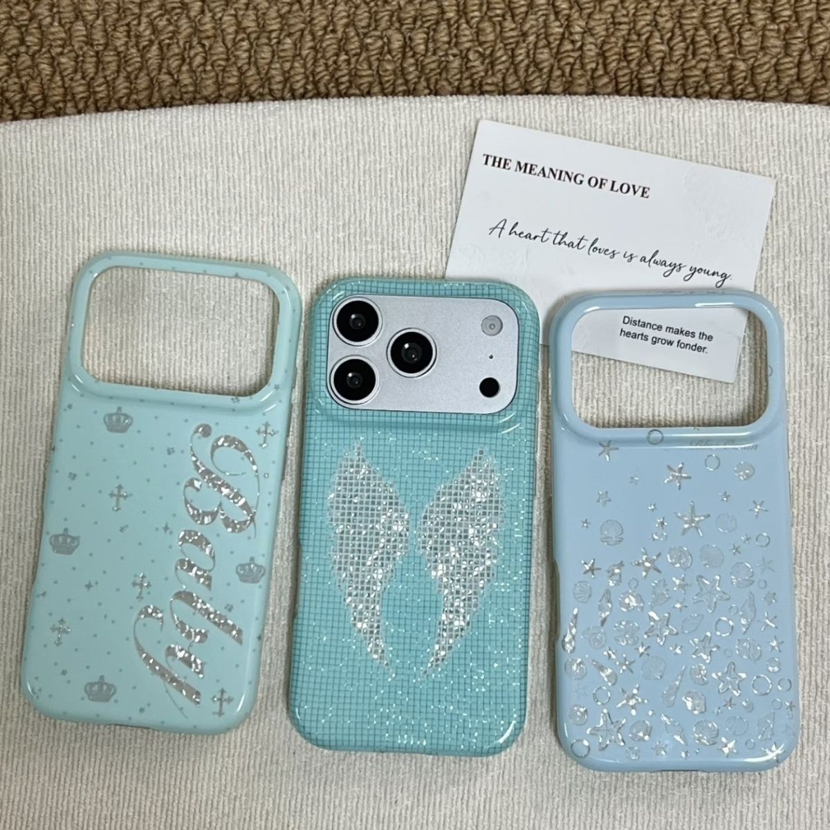 Phone Cases For Iphone 11 - Koreanische Mintfarbene Handyhülle mit englischem Kreuz