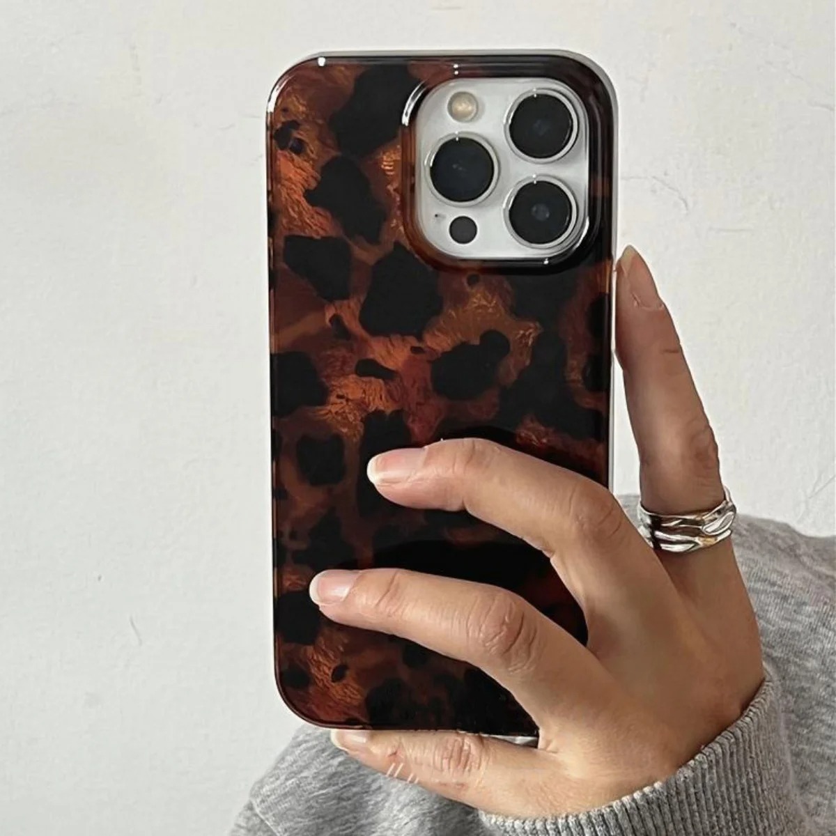 Phone Cases Mous - Retro-Amber-Textur Laser-Handyhülle für iPhone 16 17