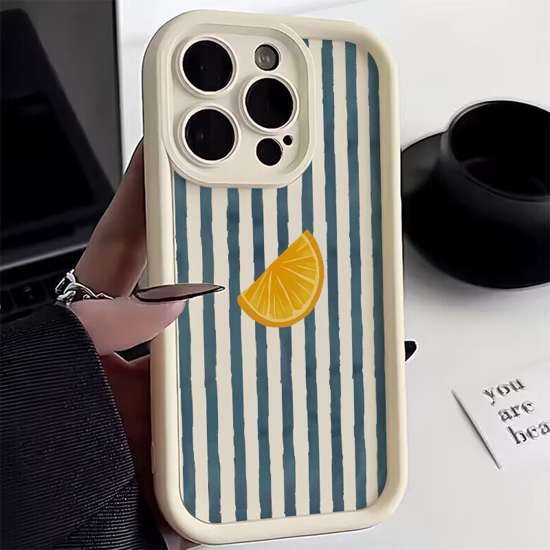 Phone Cases Store - Gestreifte Zitronenscheiben-Muster-Handyhülle für iPhone 17 16