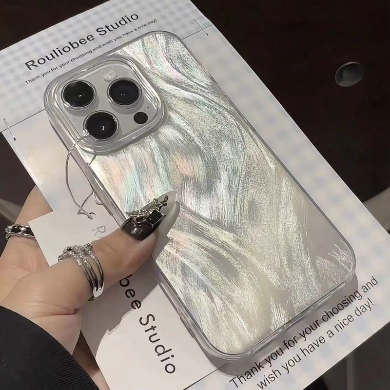 Phone Cases Arc - Luxus Aurora Siliver Laser Feder Garn