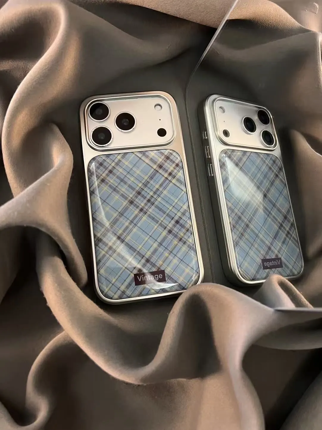 Phone Cases Brown - Japanische und koreanische Ins Retro Blau