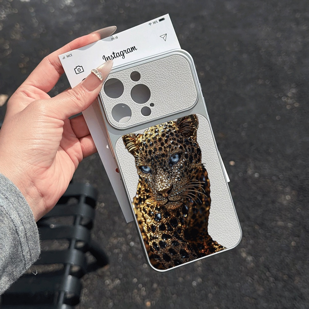 Phone Cases Leather - Schicke Statement-Leopardenkopf-Handyhülle für iPhone 17 16