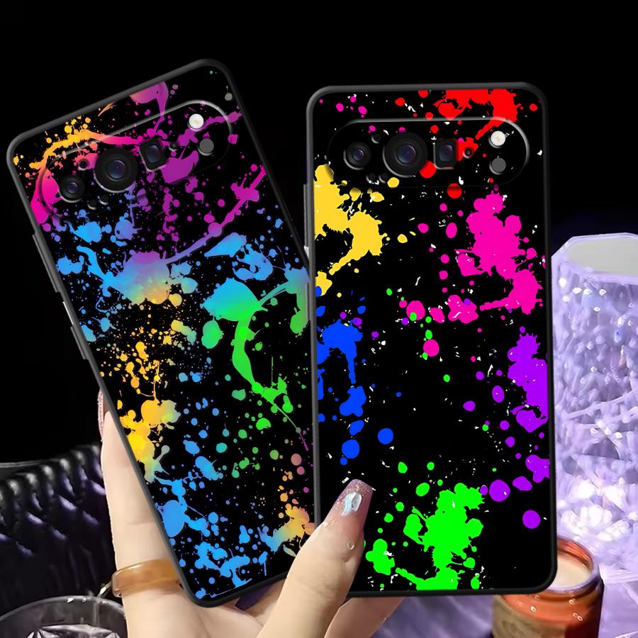 Phone Cases Google Pixel 9 - Regenbogen-Farbspritzer Handyhülle für Google Pixel 10A