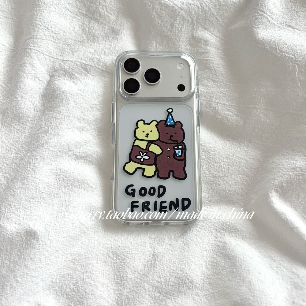 Phone Cases Yellow - Koreanische Ins-Stil Niedliche Gelb-Braune Bären Handyhülle