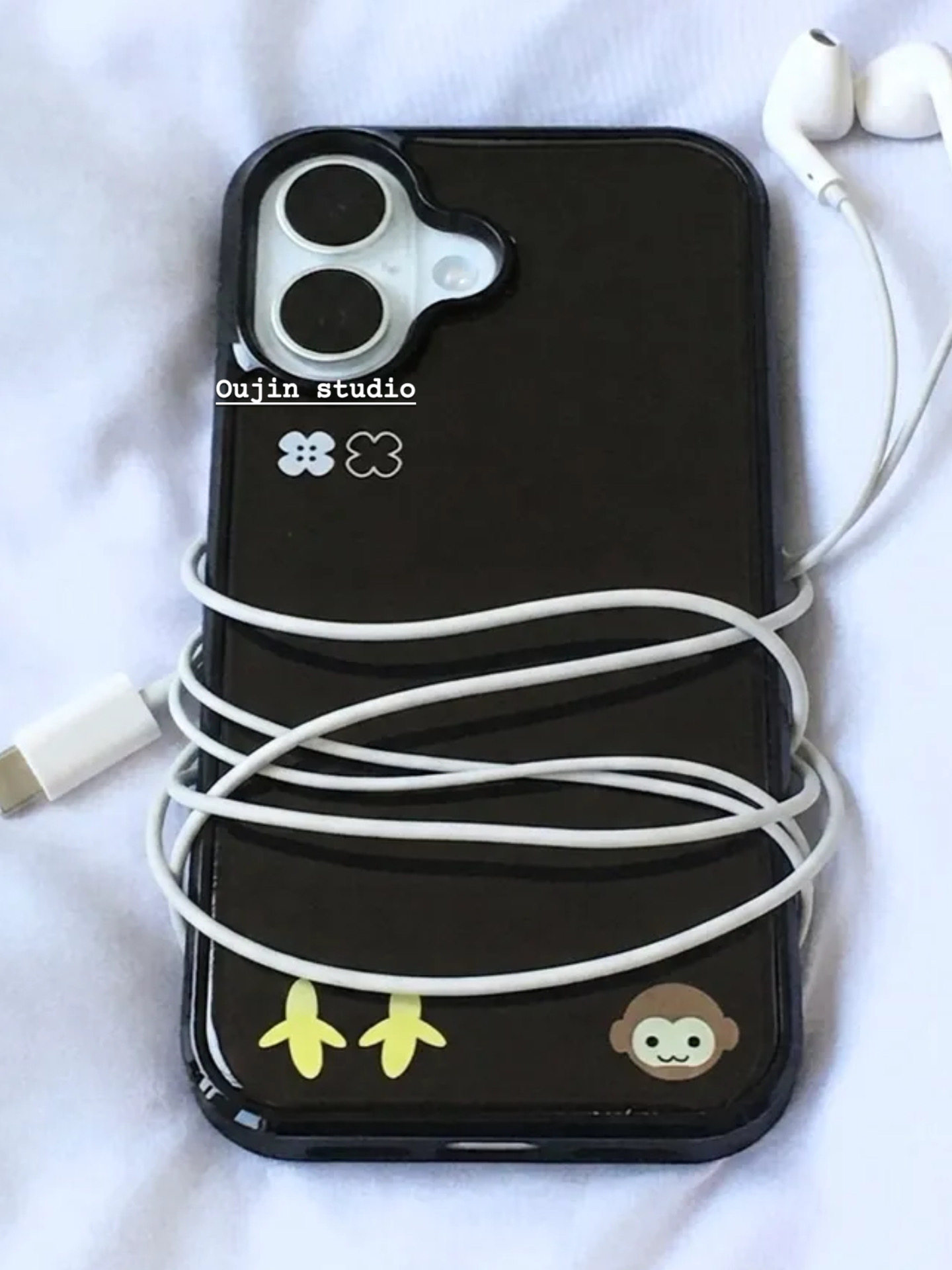 Phone Cases Yellow - Koreanische Ins Braune Gelbe Bananen-Affen Kawaii
