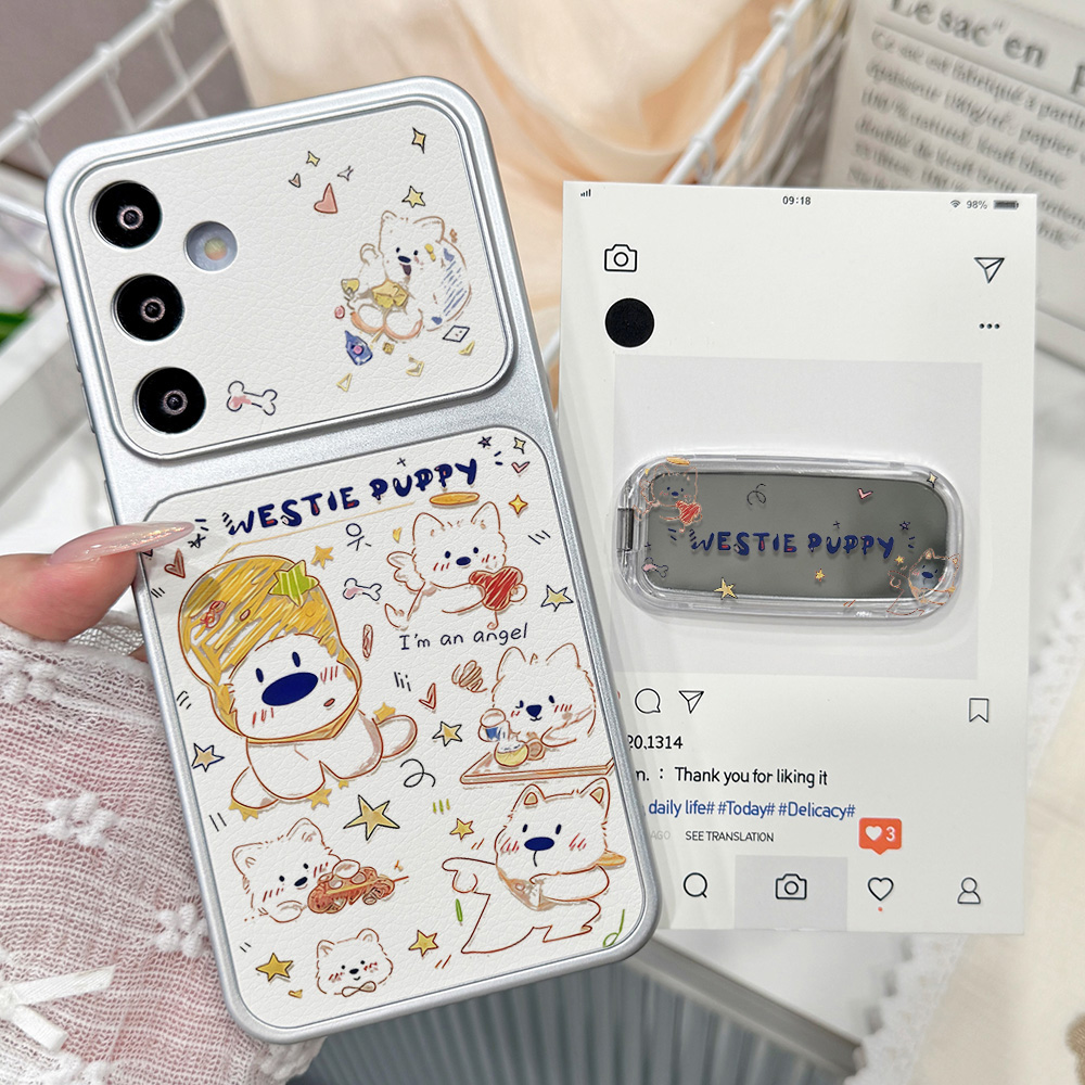 Niedliche Cartoon-Hunde-Handyh – Phone Cases Leather Bewertung und Preis