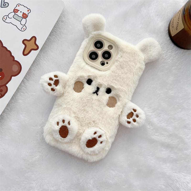 Koreanische 3D Cartoon Bär Fla – Phone Cases Leather Bewertung und Preis