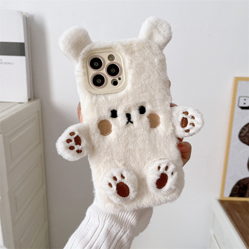 Koreanische 3D Cartoon Bär Fla – Phone Cases Leather Bewertung und Preis