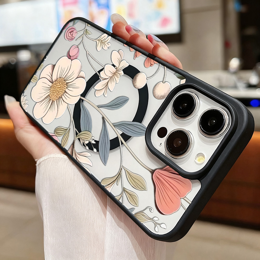 Schwarzer Rahmen Blumenmuster  – Phone Cases For Iphone 11 Bewertung und Preis