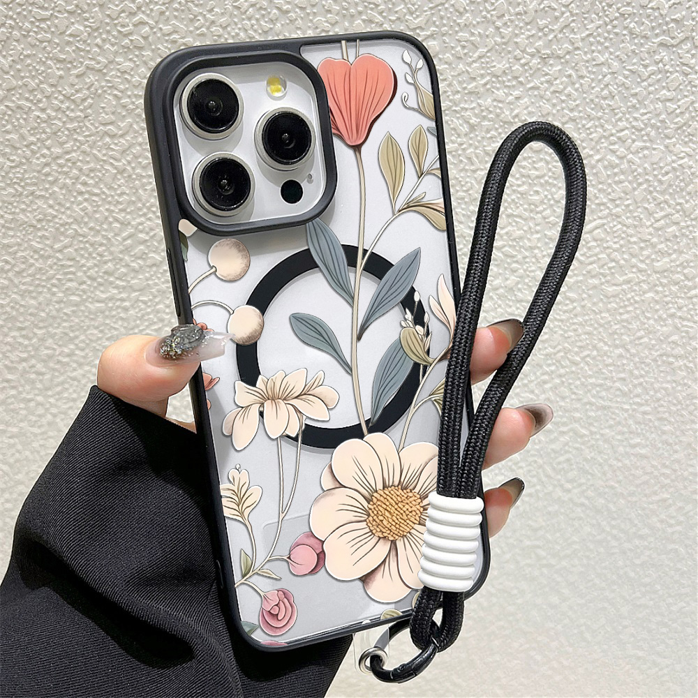 Schwarzer Rahmen Blumenmuster  – Phone Cases For Iphone 11 Bewertung und Preis