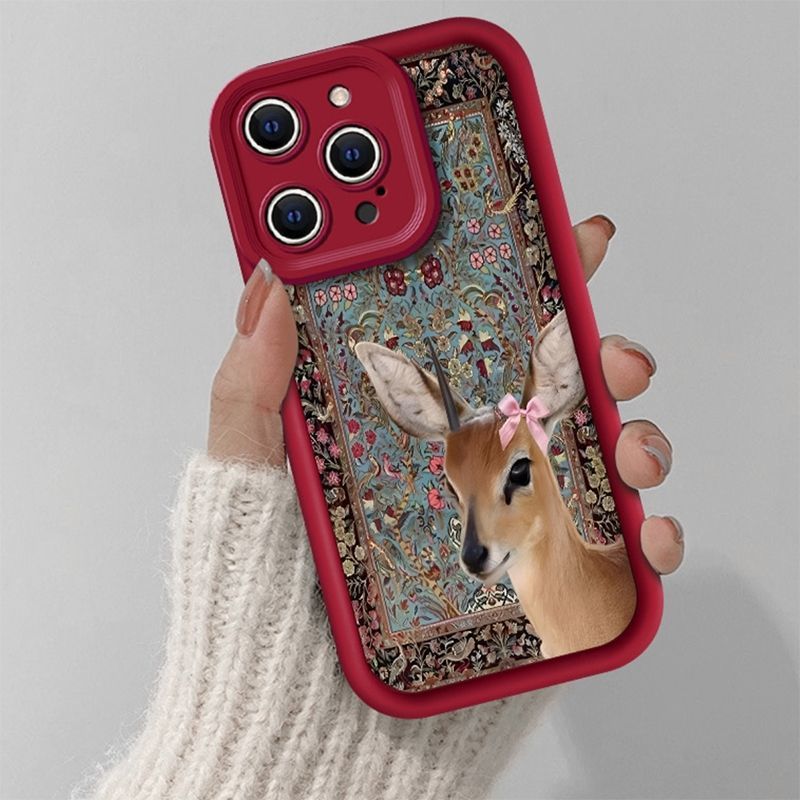 Weinroter Wandteppich-Hirschdr – Phone Cases Red Deer Bewertung und Preis