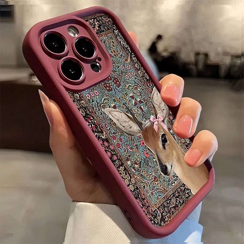 Weinroter Wandteppich-Hirschdr – Phone Cases Red Deer Bewertung und Preis