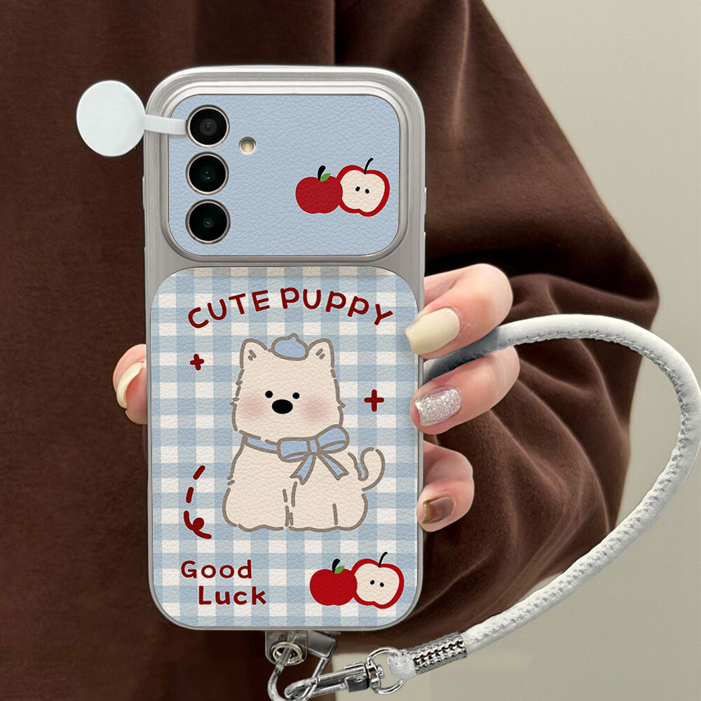 Blaue Karierte Welpen-Muster H – Phone Cases Leather Bewertung und Preis