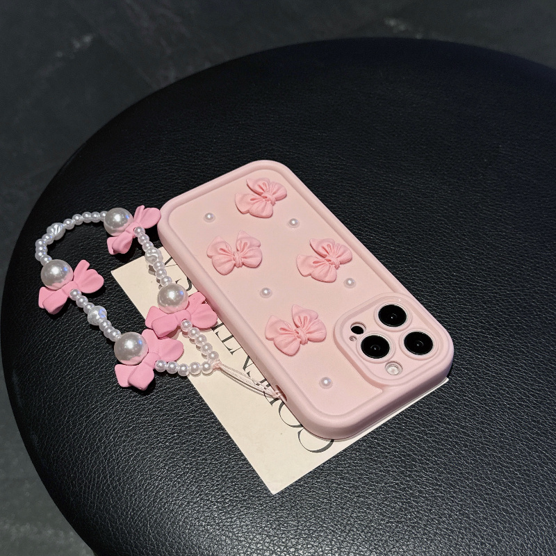 Rosa Handyhülle mit Schleifen- – Phone Cases With Charms Bewertung und Preis