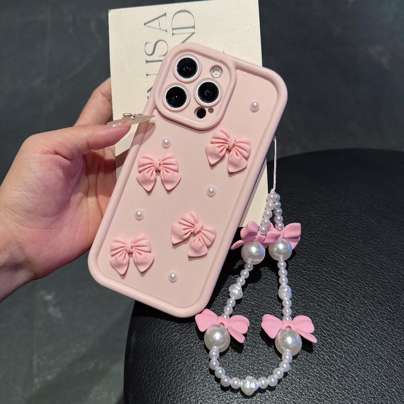 Rosa Handyhülle mit Schleifen- – Phone Cases With Charms Bewertung und Preis
