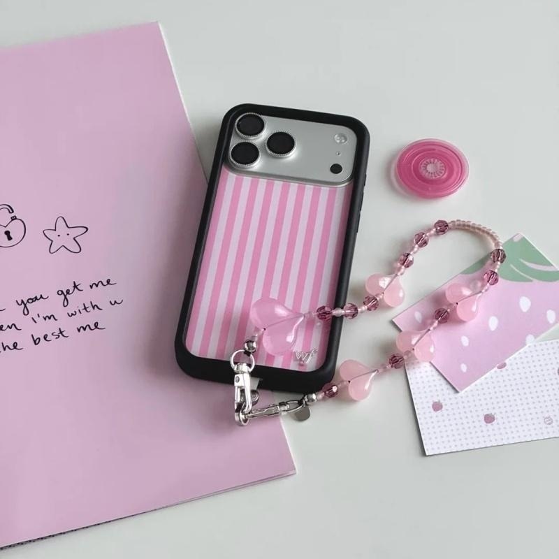 Wildflower ins Pink Stripes Ha – Phone Cases Wildflower Bewertung und Preis