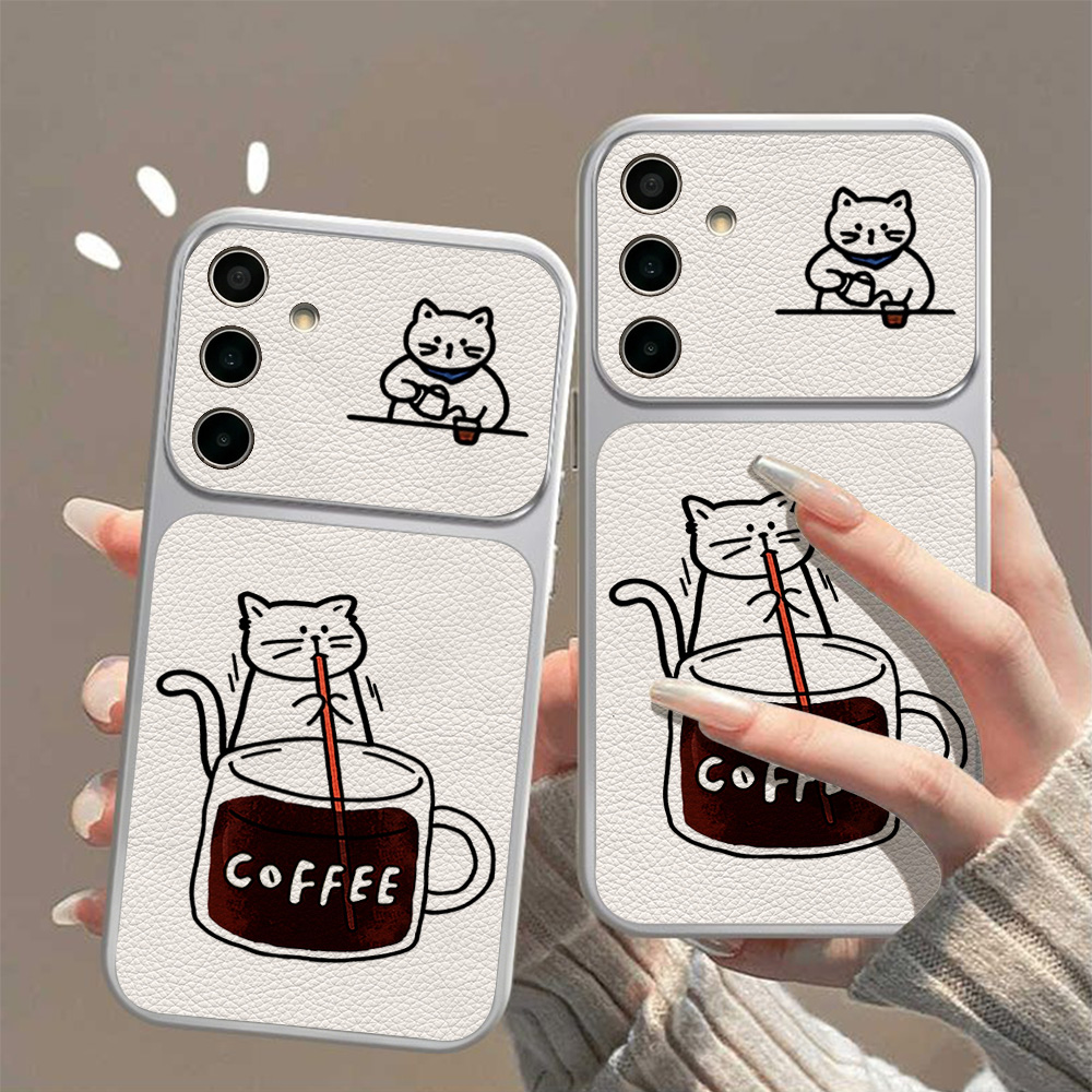 Kaffee-Süße-Katzen-Handyhülle  – Phone Cases Leather Bewertung und Preis