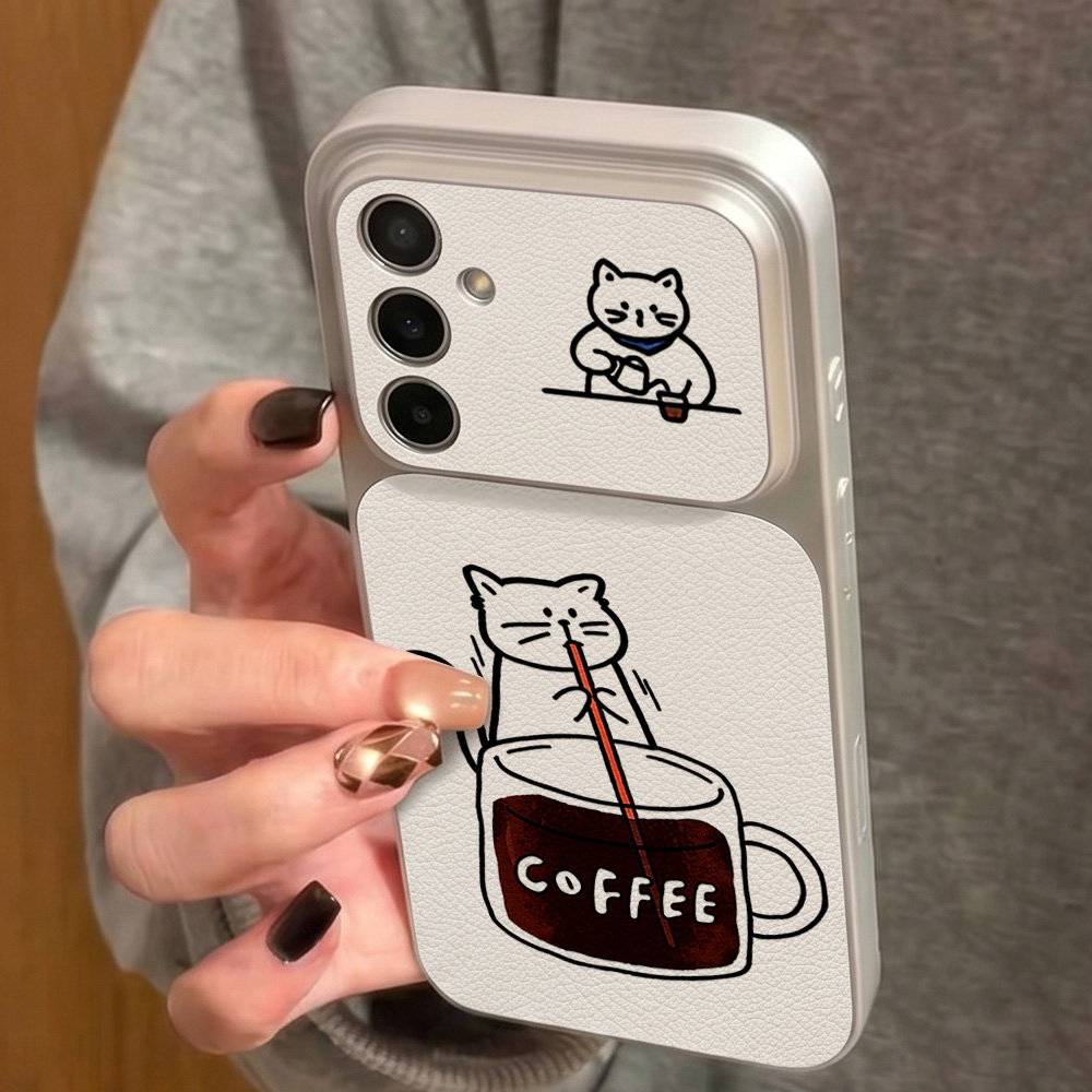 Kaffee-Süße-Katzen-Handyhülle  – Phone Cases Leather Bewertung und Preis