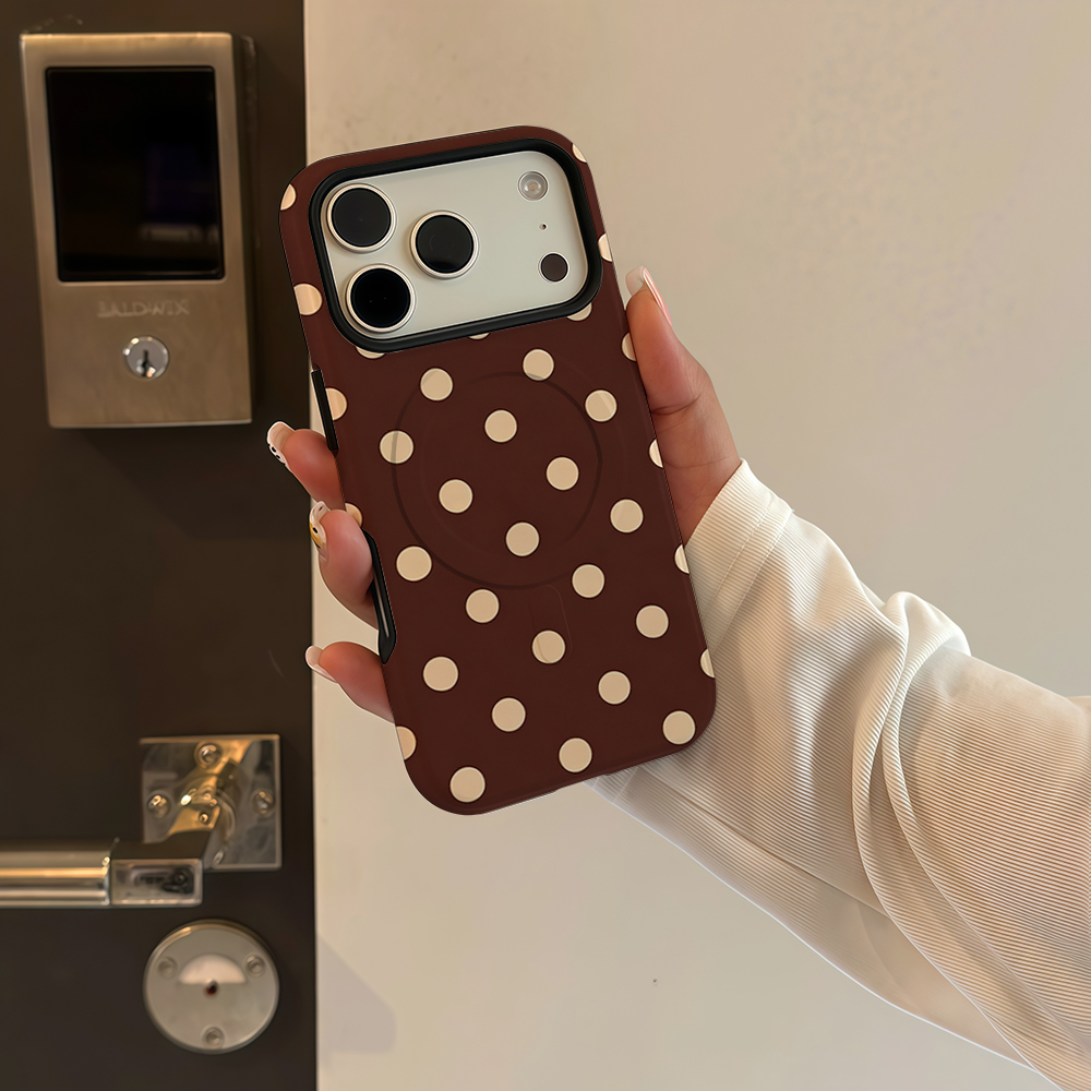 Braun-beige gepunktete Handyhü – Phone Cases Brown Bewertung und Preis