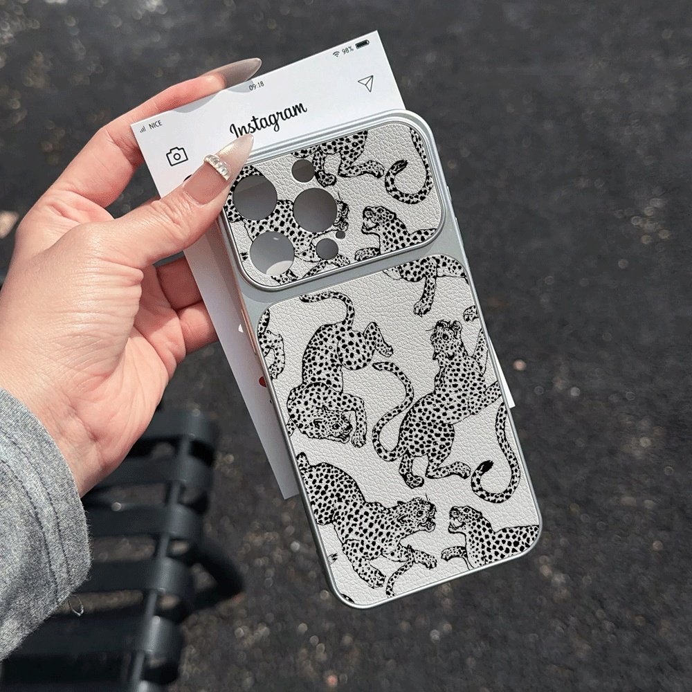 Retro Illustrierte Leoparden-H – Phone Cases Leather Bewertung und Preis