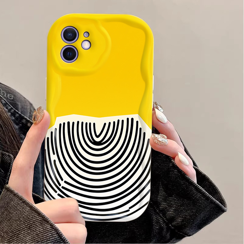 Schwarzes Bogenmuster auf gelb – Phone Cases Arc Bewertung und Preis