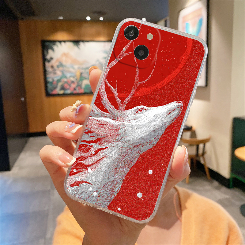Weiche TPU Transparente Handyh – Phone Cases Red Deer Bewertung und Preis