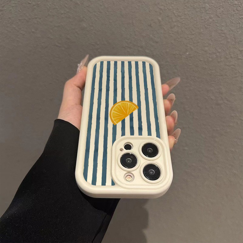 Gestreifte Zitronenscheiben-Mu – Phone Cases Store Bewertung und Preis