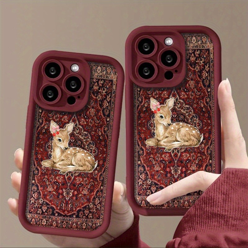 Vintage rote florale Hirschmus – Phone Cases Red Deer Bewertung und Preis