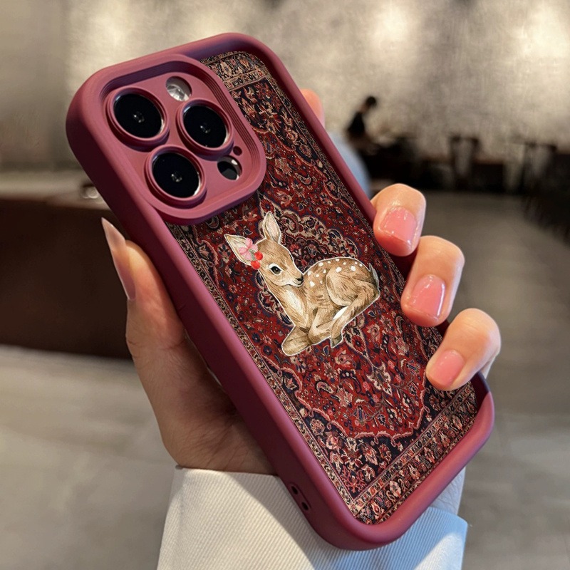 Vintage rote florale Hirschmus – Phone Cases Red Deer Bewertung und Preis
