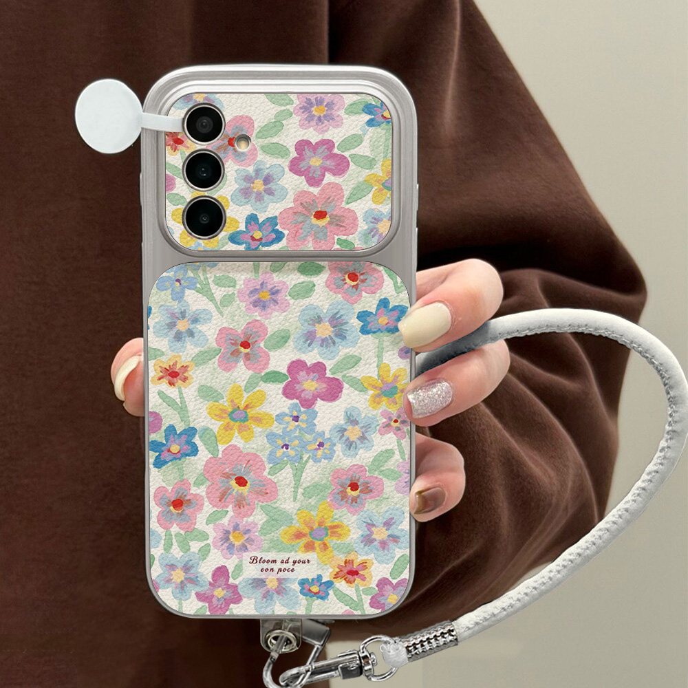 Bunte Blumen-Leder-Handyhülle  – Phone Cases Leather Bewertung und Preis
