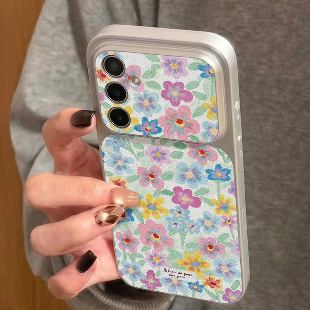 Bunte Blumen-Leder-Handyhülle  – Phone Cases Leather Bewertung und Preis