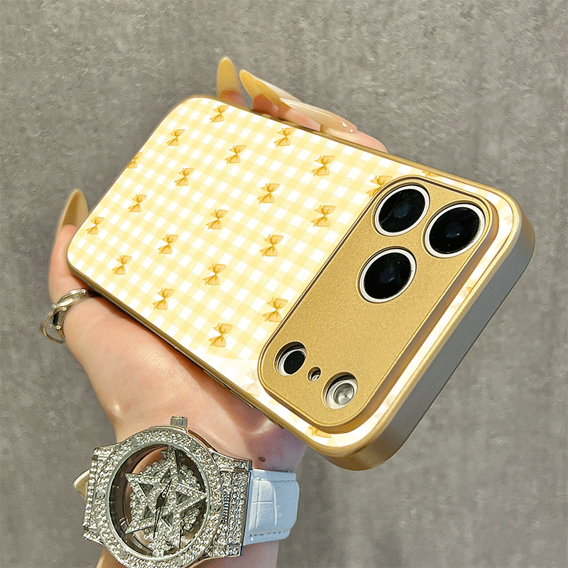 Pastellgelbe Karierte Schleife – Phone Cases Yellow Bewertung und Preis