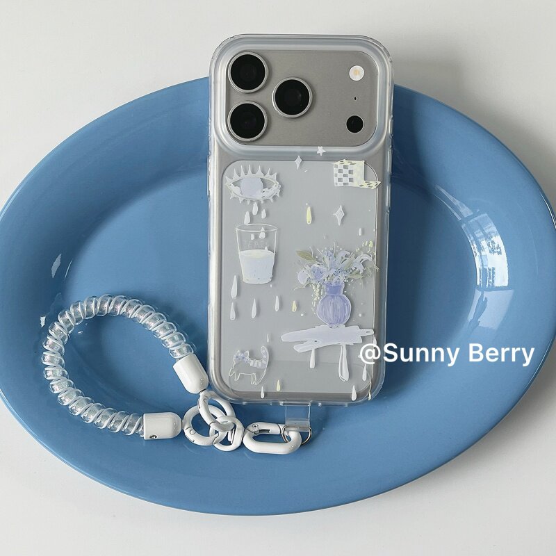 Koreanische Ins Blue Tear Vase – Phone Cases Mous Bewertung und Preis