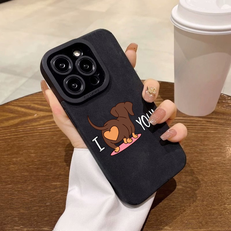Niedliche Dackel-Herz-Aufdruck – Phone Cases Leather Bewertung und Preis